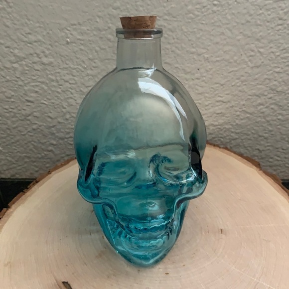 Blue Skull Skeleton Head Canister Halloween - Picture 2 of 5